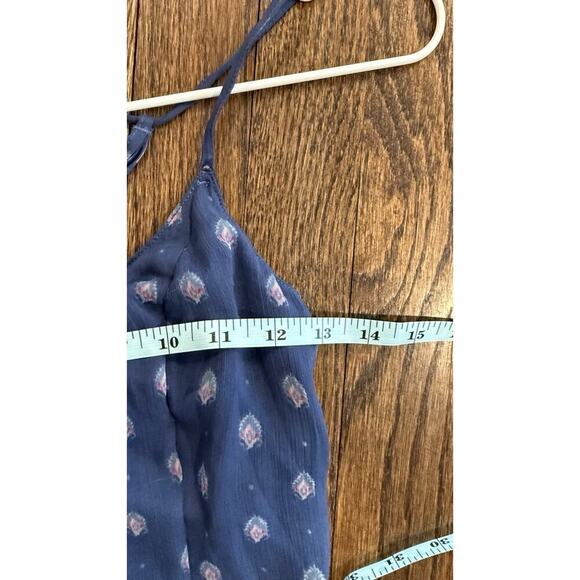 Abercrombie Fitch Maxi Dress Small Navy Floral V Neck nWT 1729 - Picture 9 of 11